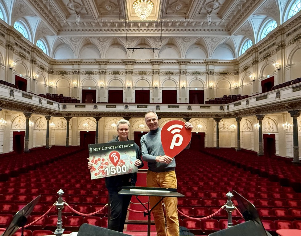Concertgebouw is 1500ste locatie met gratis en veilig wifi via DutchTech start-up Publicroam